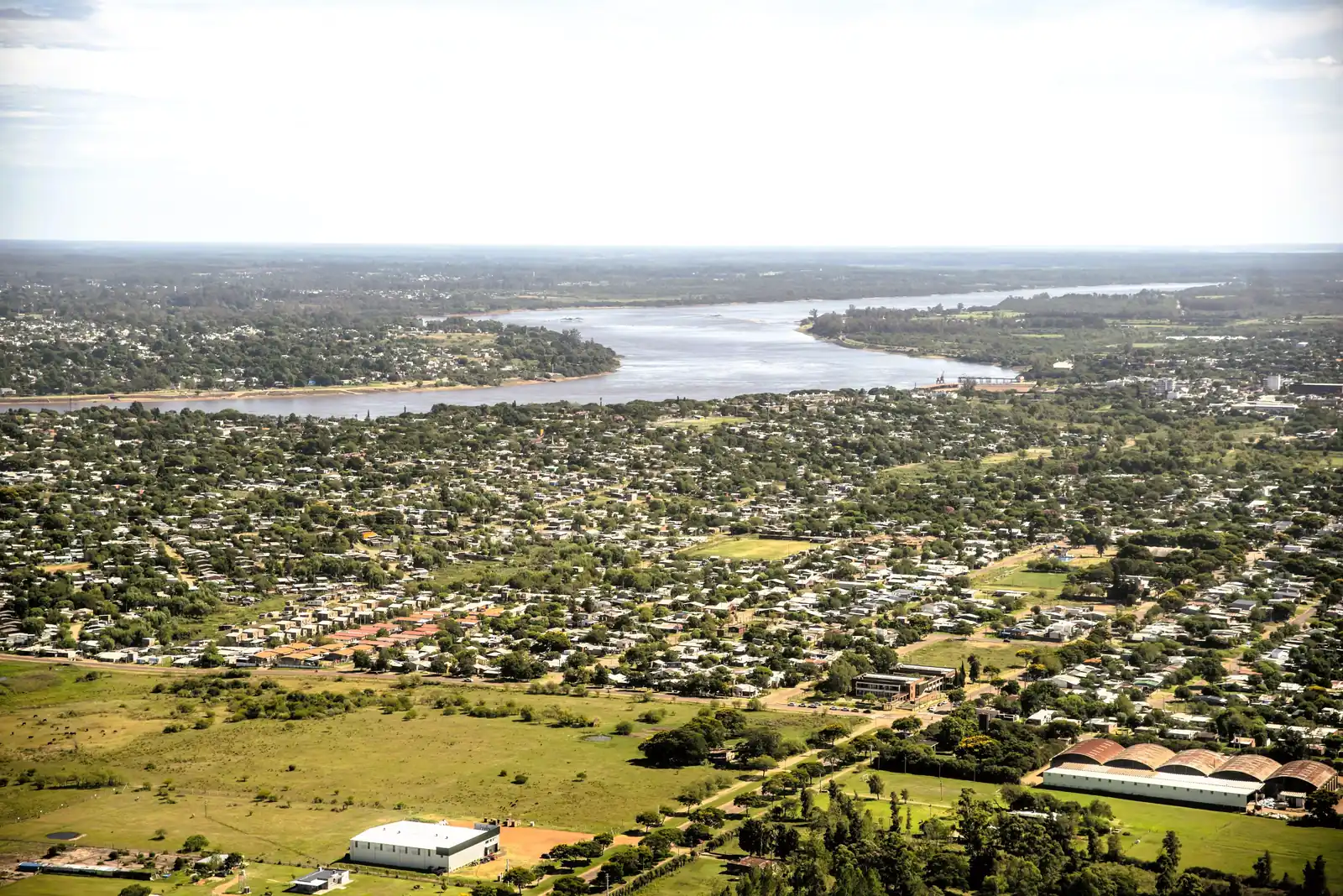 River Crossing by Boat experience in Salto, Uruguay - Concordia, Argentina across the Uruguay River, seen from Salto