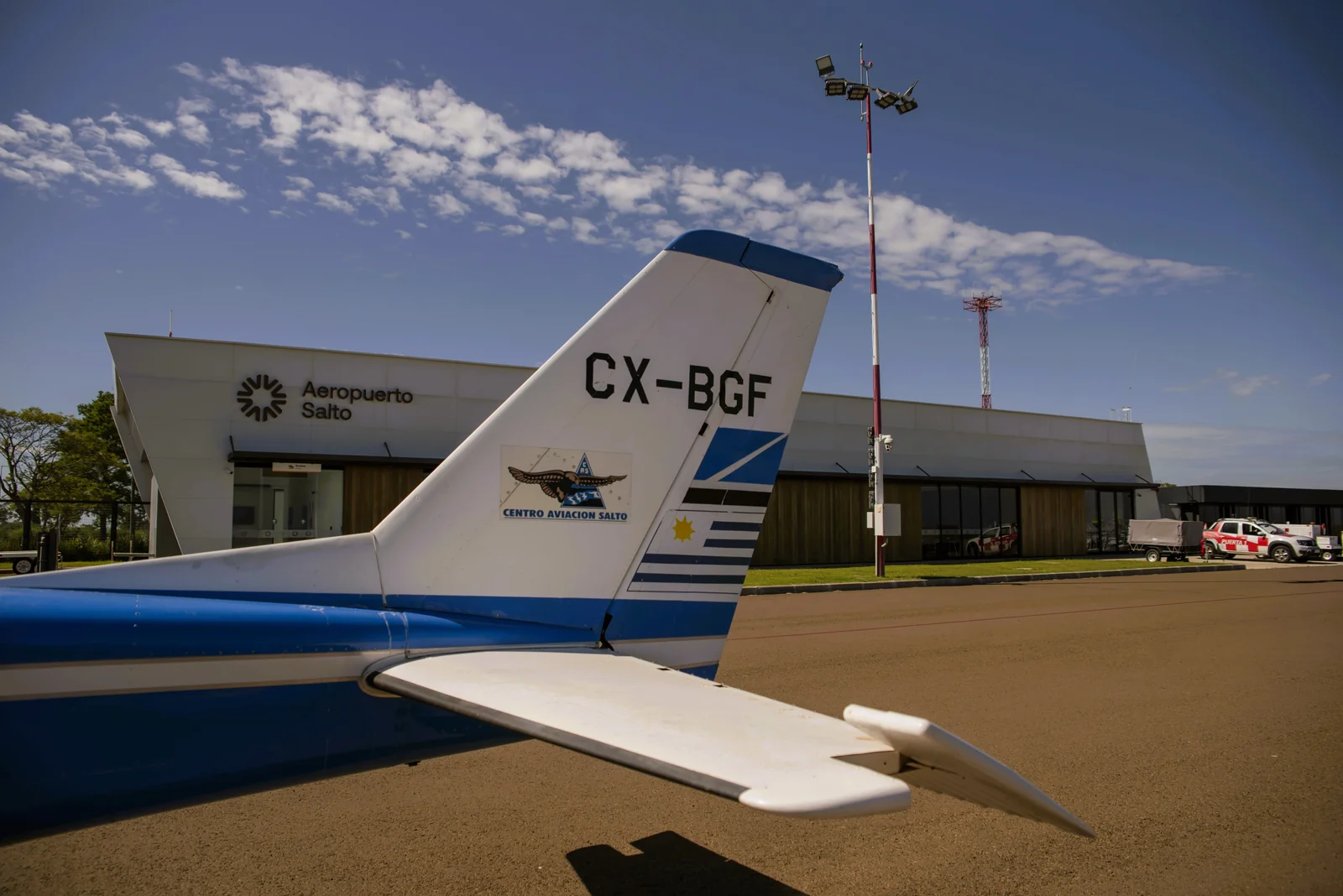Scenic flight over Salto and Dayman - Small aircraft at Salto airport, Uruguay