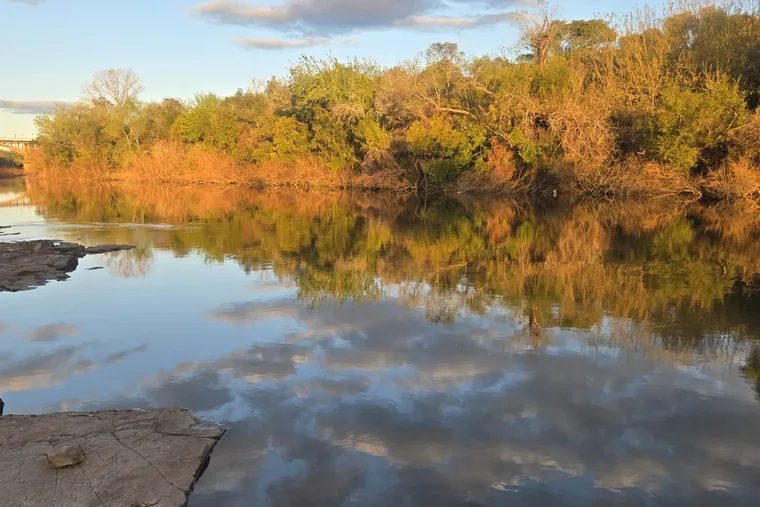 Golden hour on the Río Daymán beside Termas del Daymán, Salto, Uruguay