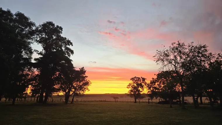 Dusk over the countryside near Estancia La Aurora